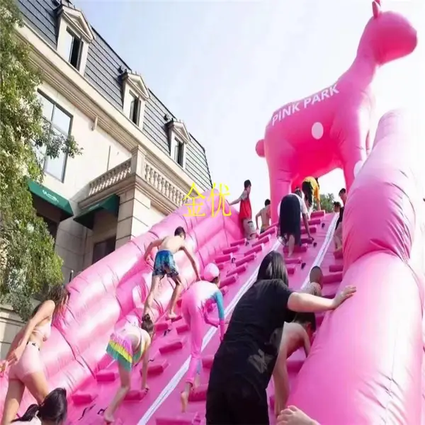 水上乐园设备租赁 粉色水上乐园租赁 水上充气支架水池厂家