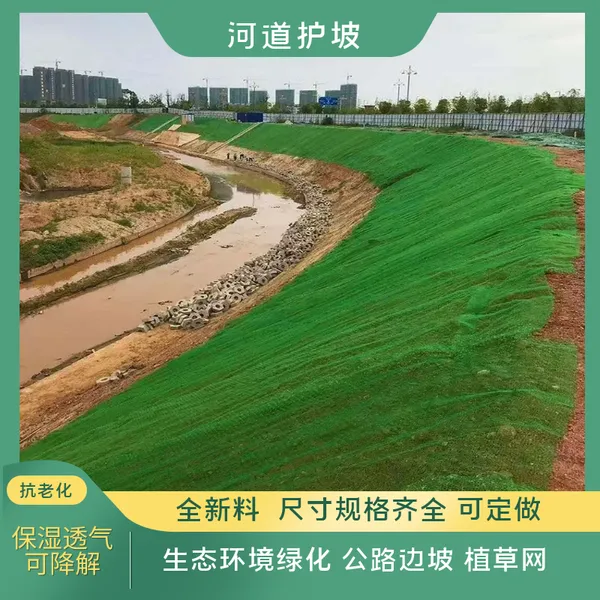 NSS4三维植被网土工网垫固土网em4型三维网搭接方法