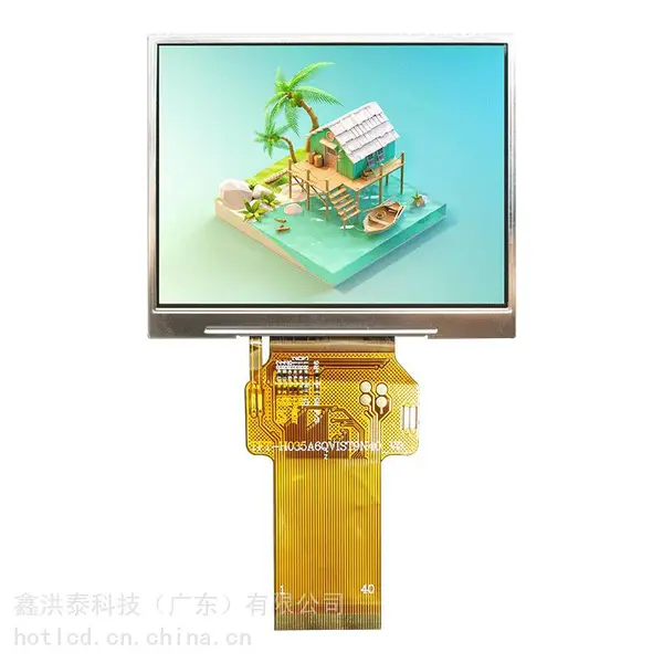 3.5寸TFT显示屏320*240分辨率40Pin RGB接口彩屏高亮液晶屏