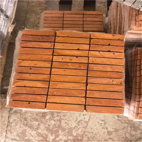 黄砖散片石,不规则黄纹碎石片,自建房外墙饰面,造景百搭石材