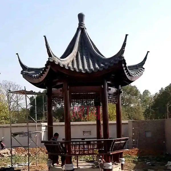 惠州市古建凉亭 户外景观 木结构建筑 单层防腐木亭子