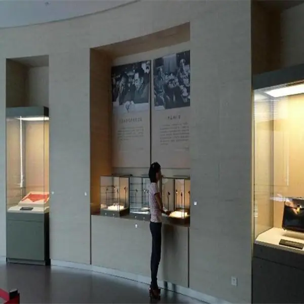 铝型材博物馆独立柜制作 全自动升降瓷器展柜厂