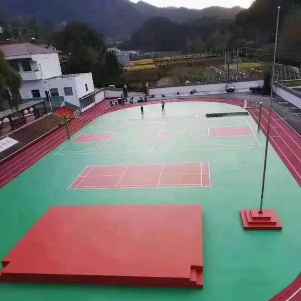 炫视达塑胶跑道硅PU地板悬浮地板人造草坪订制加工
