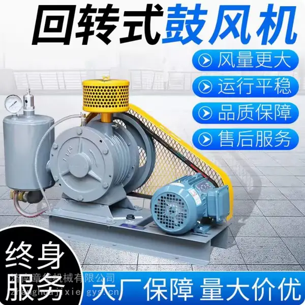 回转式鼓风机回旋风机滑片式曝气机污水处理 低噪音风机