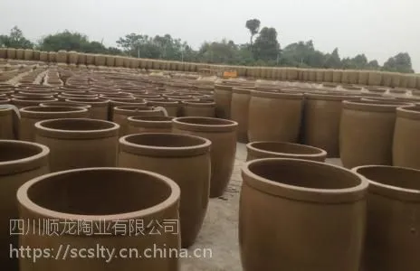 顺龙陶业供应醋缸500斤晒醋大缸广口大水缸天然优质陶土耐酸耐碱