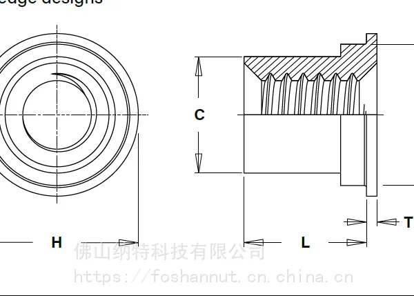 压铆螺母柱_PEM微型塑胶产品嵌入件_MSOFS-080-3