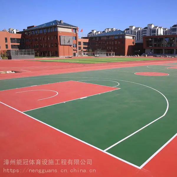漳州篮球场施工_硅pu丙烯酸悬浮地板_篮球场建设_运动场地施工_塑胶运动场建设_漳州能冠体育