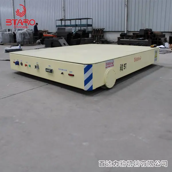 定做5T电动平板搬运车运送模具钢材无轨胶轮平车 百达力欧
