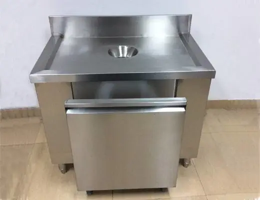 成都不锈钢厨具公司柜式收餐台