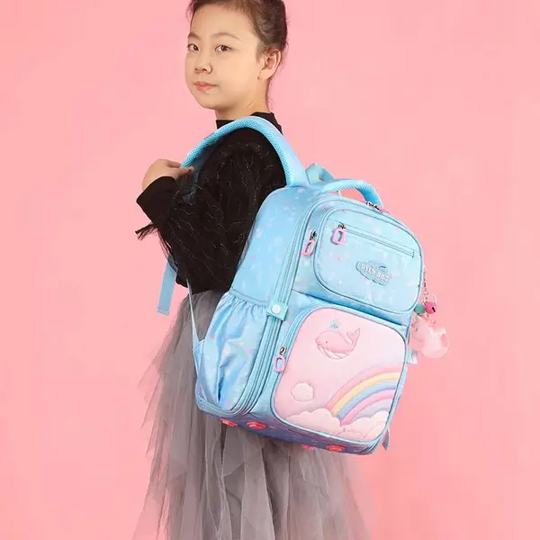 儿童小学生书包女孩卡通可爱三年级 四减负护脊超轻防水小学书包大开合书包