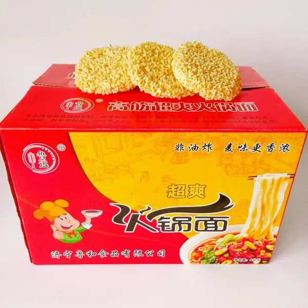 源头厂家非油炸面饼鲁远8斤火锅面麻辣烫专用面