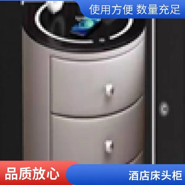 英式别墅大宅床头柜 大理石面板 轻奢银箔超大储物柜鲨鱼皮收纳柜