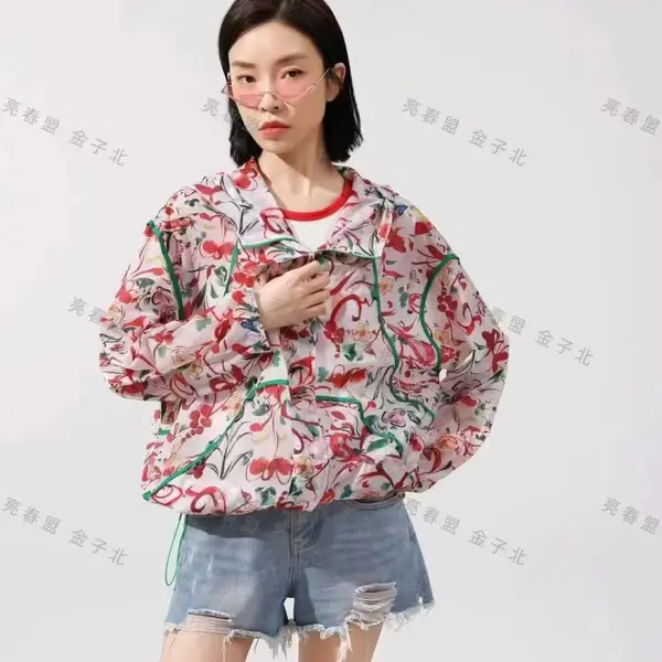 实体店直播间跑量单品上衣 亮春盟防晒衣 品牌折扣女装批发