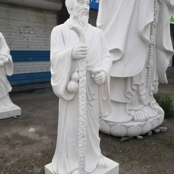 校园石雕李时珍雕像古代名雕塑汉白玉花岗岩传统伟人雕刻广场雕塑