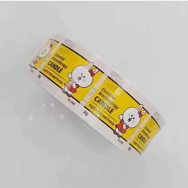 香薰蜡烛杯贴纸彩色卡通系列商标贴高清印刷防水防油