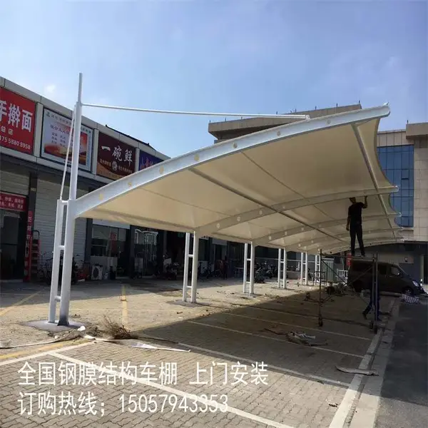 莆田钢结构停车棚 简易汽车车棚上门安装