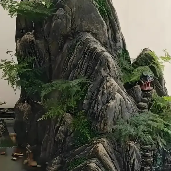 山东泰安 室内酒店水泥假山 抗冻耐候 轻质高强结构 厂家现货