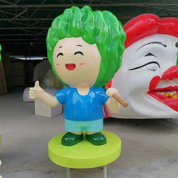 吉祥物卡通雕塑定制 大小型公仔动漫人物 彩绘logo模型商城售楼摆件