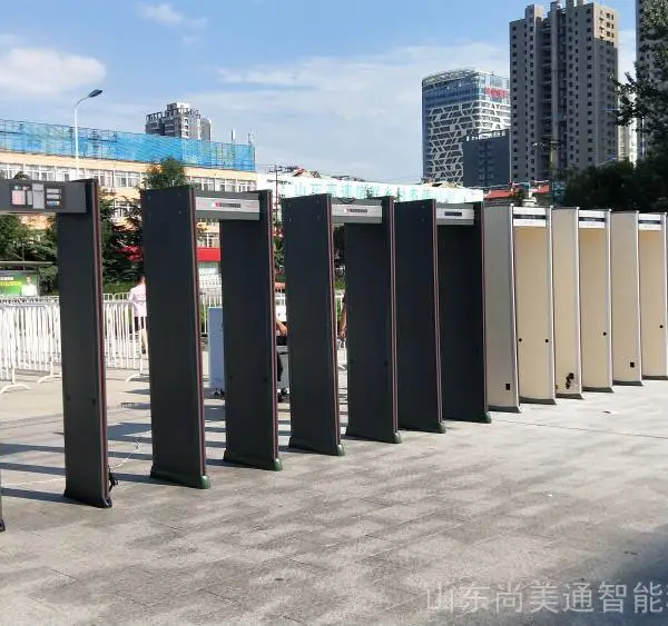 物流仓库大通道安检门,金属探测门快速通行,红外计数