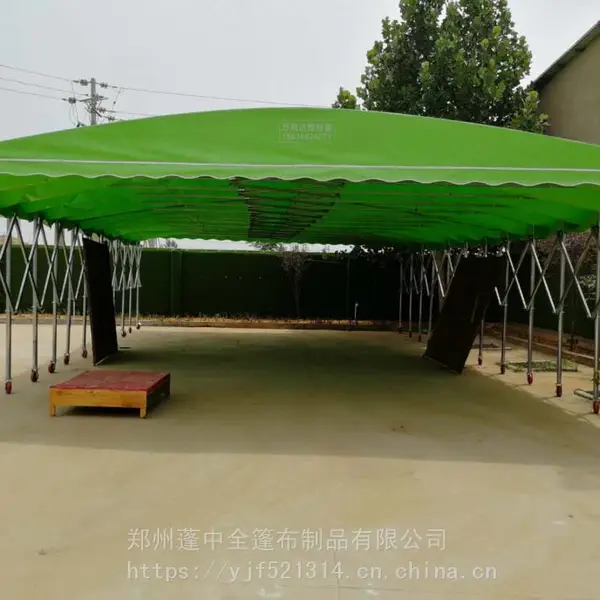 西安顺发定做大型仓库推拉雨棚推拉帐篷大排档伸缩蓬
