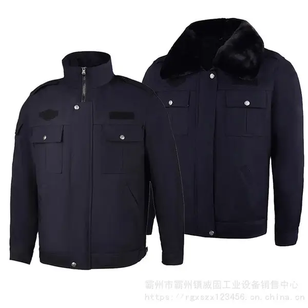 长袖加厚夹克防寒衣执勤工作服物业商场超市楼层巡逻超市防寒服威固