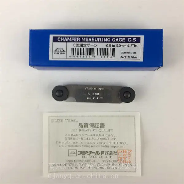 日 本FUJITOOL富士C-10弧度规倒角规C平面测量仪10枚5.5-10mm