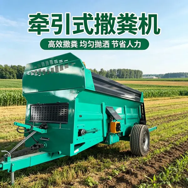 三轮自走式撒粪车 12方立轴竖绞龙抛粪车 干湿两用粪肥抛撒车