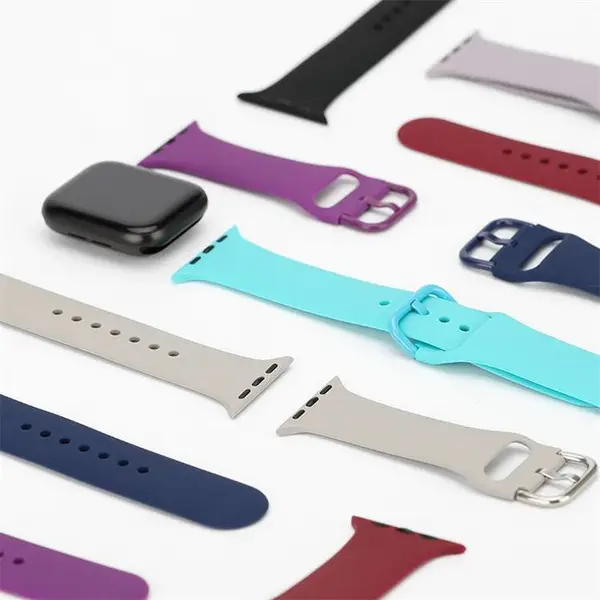 开模定制硅胶表带华为三星AppleWatch印刷双色手表带