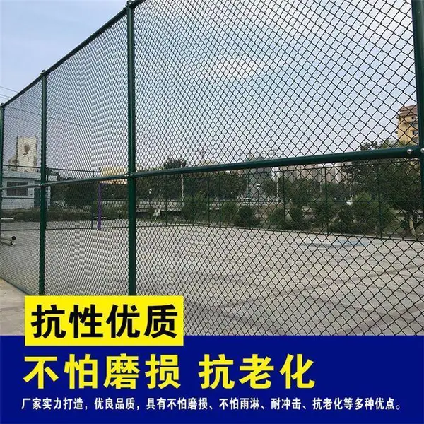 体育场3米高隔离围栏 塑皮包裹金属栏杆 编织弹性铁丝网
