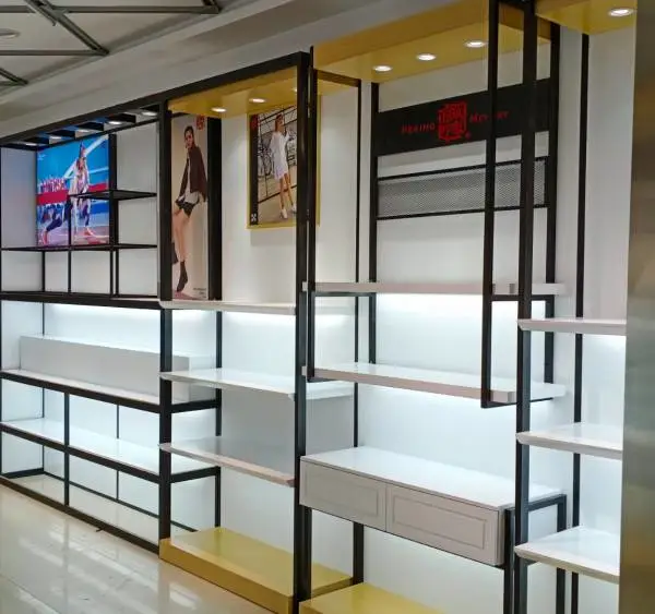 鞋包烤漆展示柜展架源头工厂、设计制作安装一体化、可全国发货
