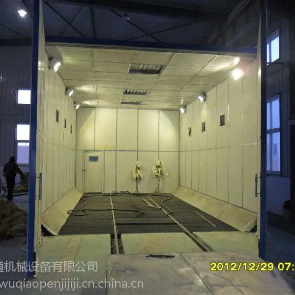 供应顺通大型无尘打砂房/机械回收自动喷砂房连续式喷砂机