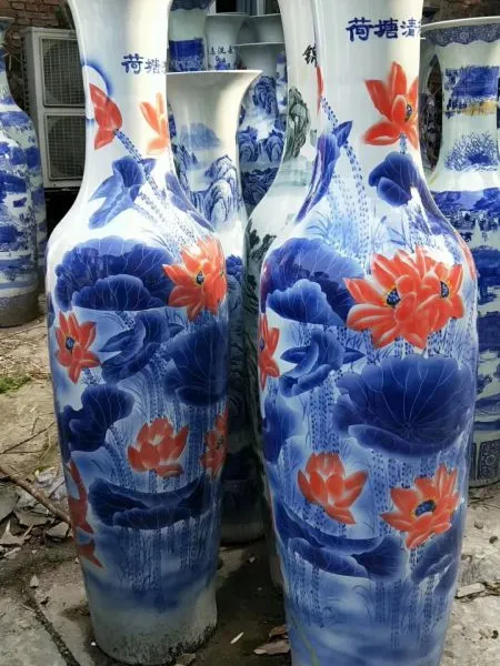西安落地大花瓶,宾馆装饰陶瓷居家摆设单位乔迁工艺品 清明上河图大花瓶