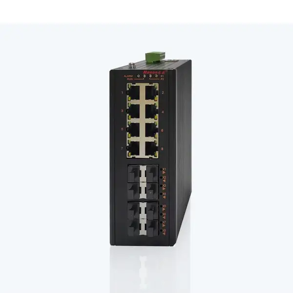 MIE-2816 8GE+8G 卡轨式全千兆网管型工业以太网交换机