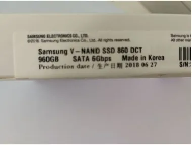 全新860 DCT 960GB/1.92T/3.84T 2.5英寸SATAIII 企业级固态硬盘
