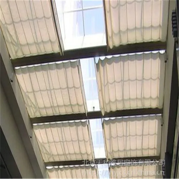 供应电动天棚帘 电动遮阳帘 轨道折叠式天棚帘