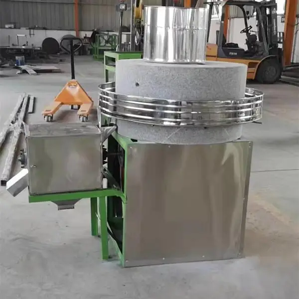 小型商用半自动面粉石磨机,五谷杂粮电动石磨机恒丰