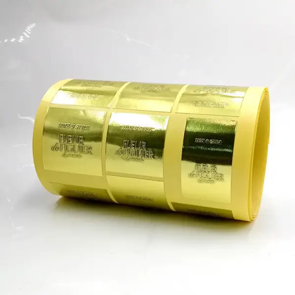 金箔纸激凸浮雕效果商标贴纸日化品食品化妆品不干胶标签