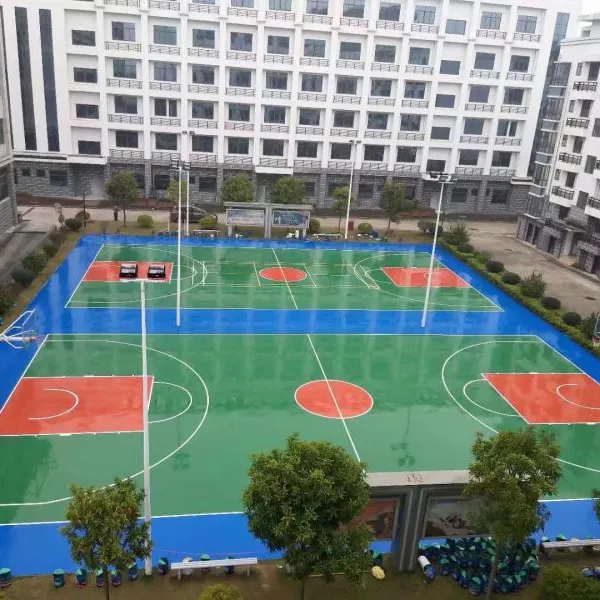 健动塑胶跑道运动场地专业施工户外健身器材篮球架体育设施工程