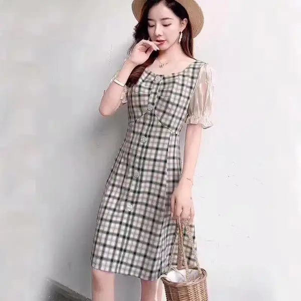 ��ѿ�Ʒ��Ůװ �黨ѩ������ȹ����Ůװ2020�ļ��¿����ʺ������������Ŀ�ȹ�Ӹ߶�ֱ����Դ�߷�