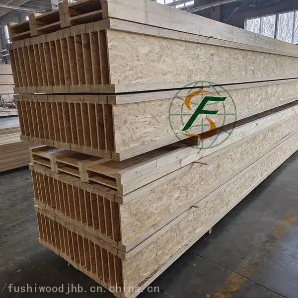 房屋建造用 OSB12mm欧松板腹板 松木LVL两翼 地板支撑梁 floor joists