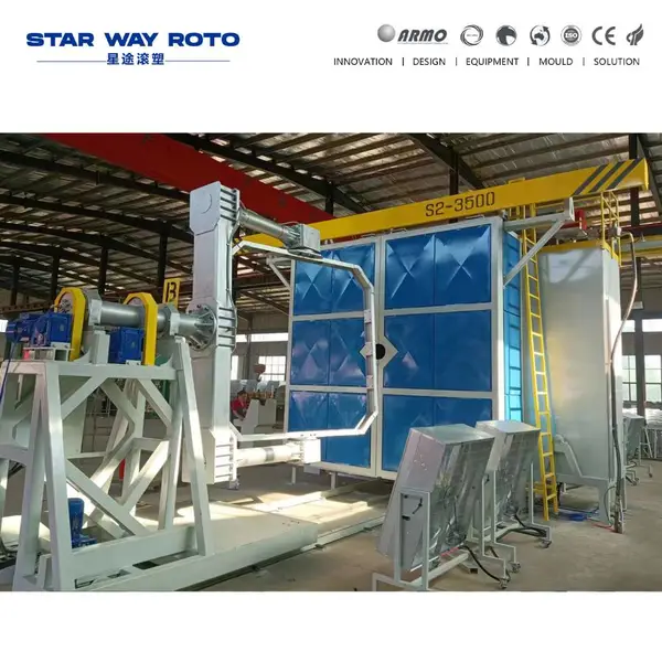 S2-3500穿梭式滚塑机 星途滚塑 布草车外壳滚塑加工