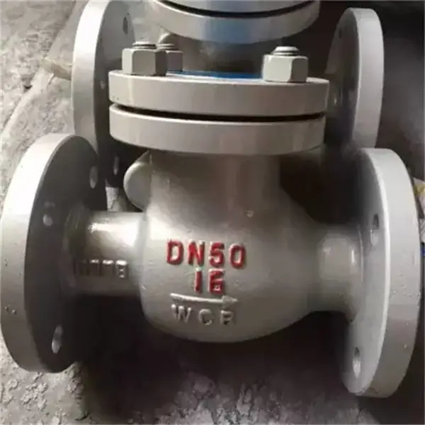 止回阀H44H-100C DN25铸钢法兰旋启式止回阀开关轻便，体积小