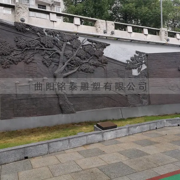 铜浮雕装饰摆件刻画大树历史故事浮雕壁画墙壁挂件