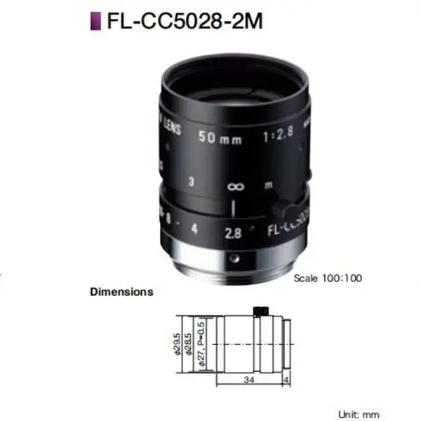 理光(RICOH)机器视觉工业镜头--200万像素系列FL-CC5028-2M