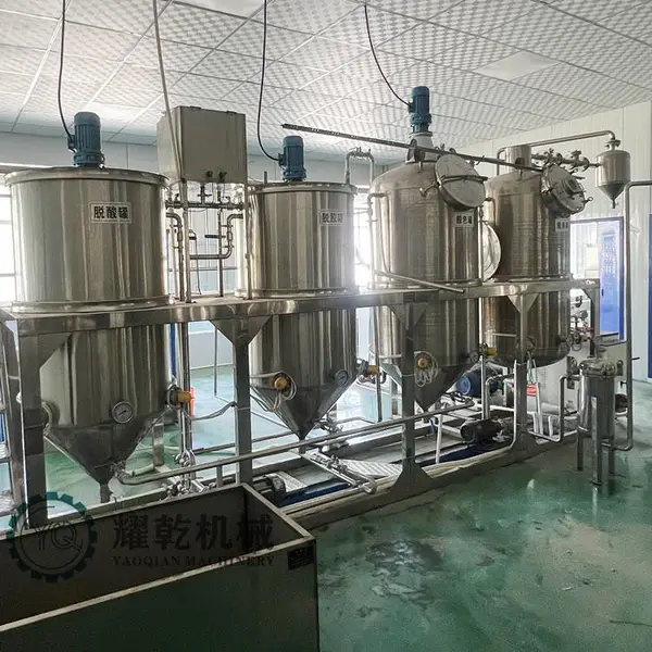 一吨食用油精炼设备 炼制山桐子油设备 成套精炼深加工机组
