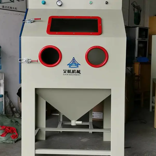 潮州箱式手动喷砂机 机械五金加工打样表面处理设备