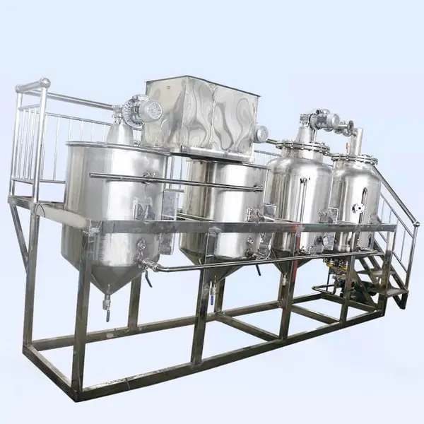 油菜籽油可持续精炼设备 成套小型茶籽油连续精炼油厂专用