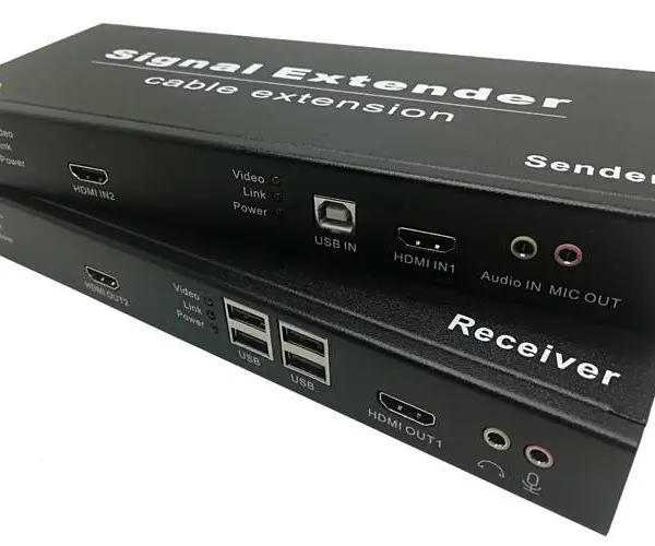 朗恒IPHE2-120UAHDMI双屏KVM延长器4K高清双屏HDMI双向音频USB2.0