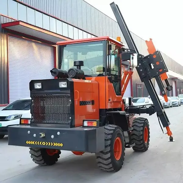公路护栏打桩机桥梁公路混凝土打桩机多功能护栏打桩机