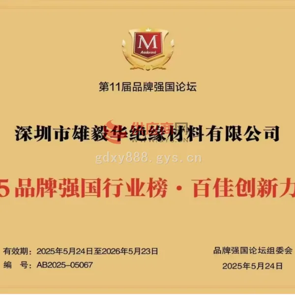 百佳创新力品牌证书